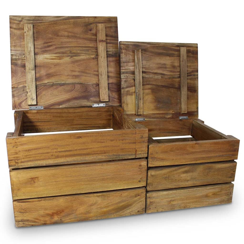 Storage Crate Set - 2 Pieces of Solid Reclaimed Wood