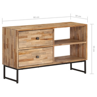 TV Cabinet Reclaimed Teak Wood 90x30x55 cm - Rustic and Durable