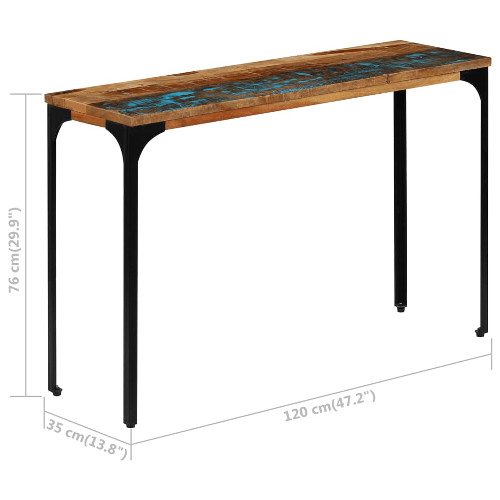 Console Table - Solid Reclaimed Wood | 120x35x76 cm