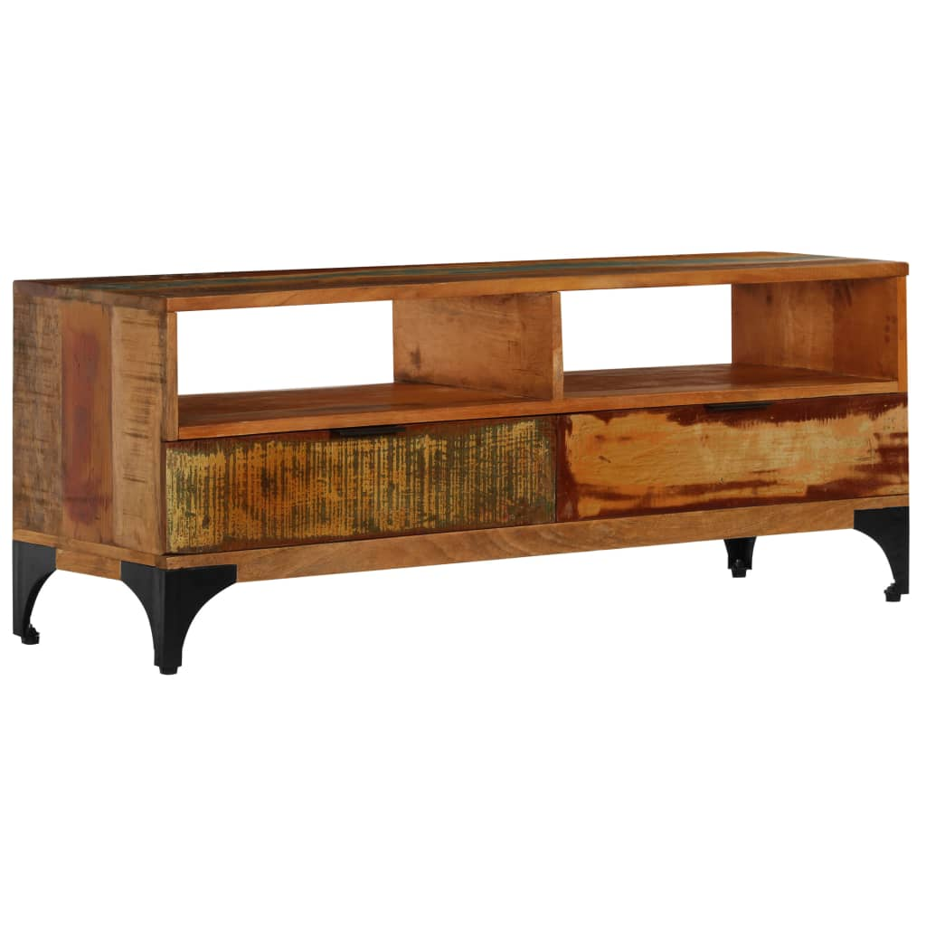 TV Cabinet - Solid Reclaimed Wood - Vintage Style - 118x35x45 cm