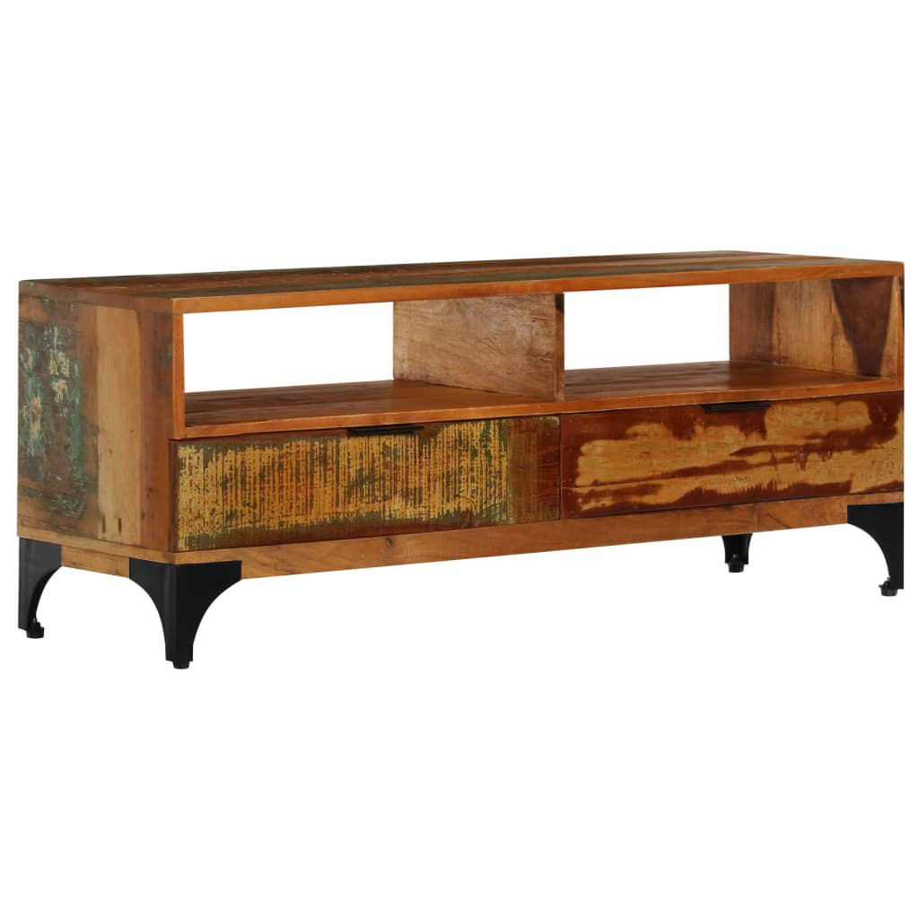 TV Cabinet - Solid Reclaimed Wood - Vintage Style - 118x35x45 cm