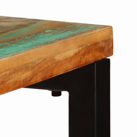 Console Table 120x35x76 cm - Solid Reclaimed Wood and Steel