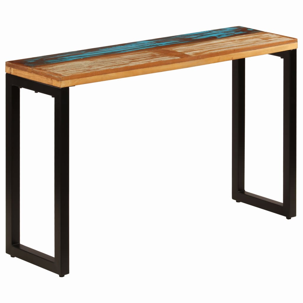 Console Table 120x35x76 cm - Solid Reclaimed Wood and Steel