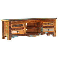 TV Cabinet - Solid Reclaimed Wood - 120x30x40 cm