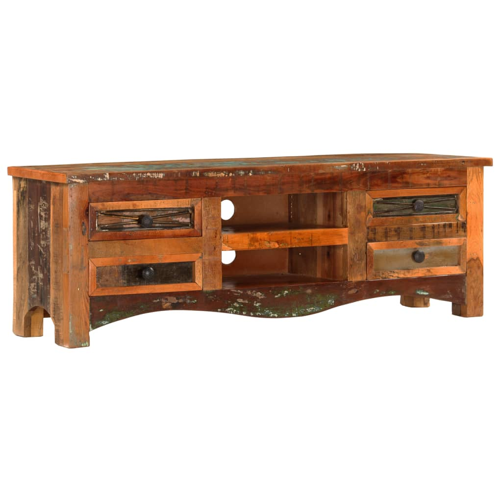 TV Cabinet - Solid Reclaimed Wood - 120x30x40 cm