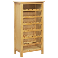 Wine Cabinet 56x32x110 cm | Solid Oak Wood | Wine Rack Organizer