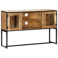 TV Cabinet 120x30x75 cm Solid Reclaimed Wood - Classic Style, Handmade, Spacious Storage