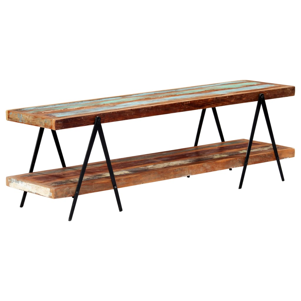 TV Cabinet 160x40x50 cm | Solid Reclaimed Wood | Industrial Charm