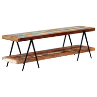 TV Cabinet 160x40x50 cm | Solid Reclaimed Wood | Industrial Charm