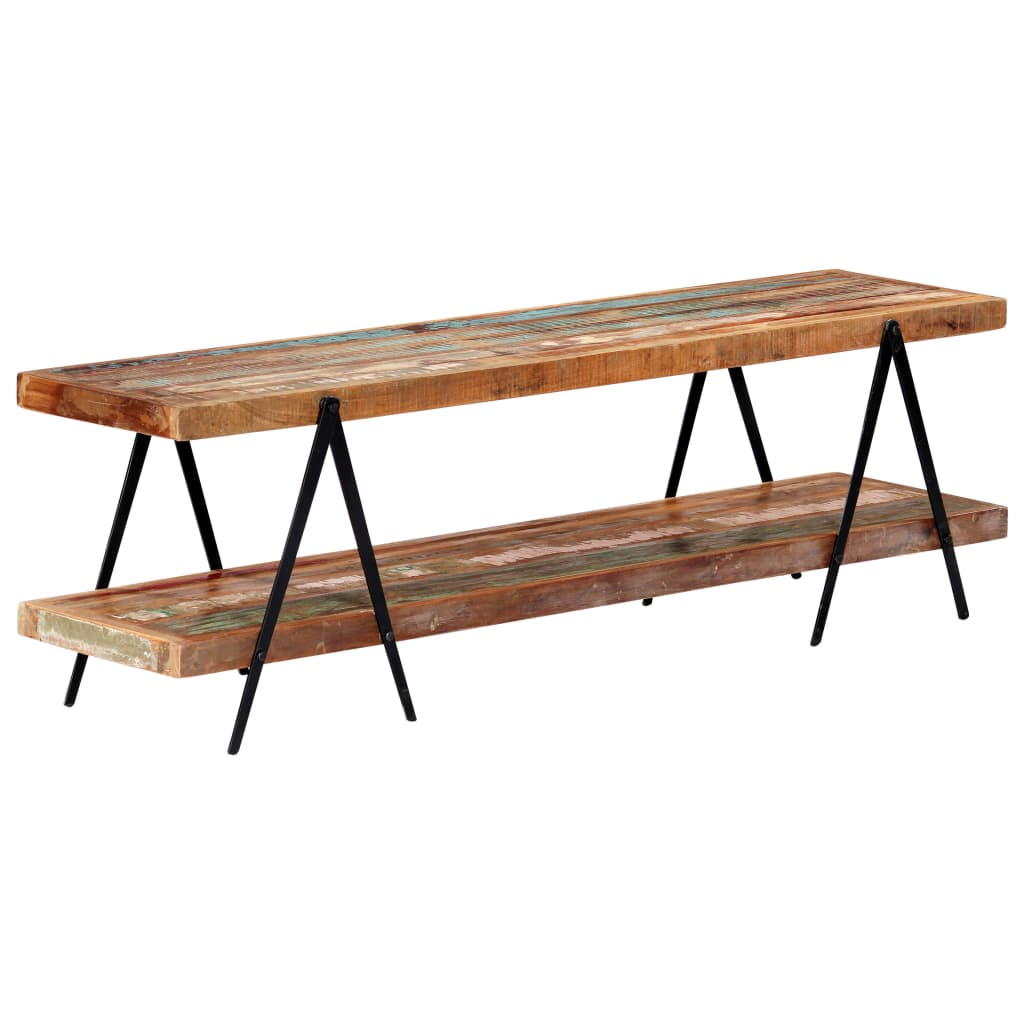 TV Cabinet 160x40x50 cm | Solid Reclaimed Wood | Industrial Charm