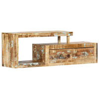 TV Cabinet 120x30x40 cm Solid Reclaimed Wood - Classic-style Wooden TV Stand with 2 Drawers and 1 Compartment