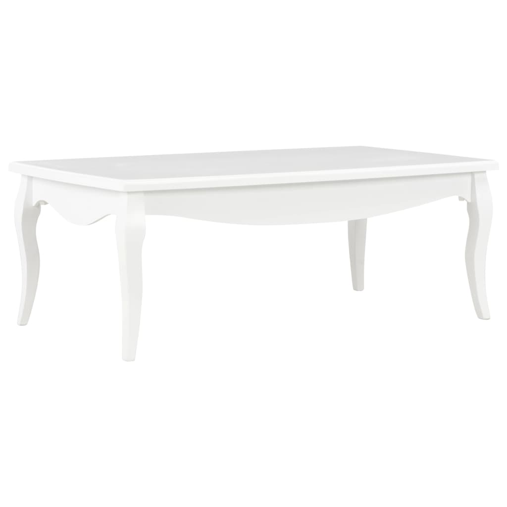 Coffee Table White - Solid Pine Wood | 110x60x40 cm