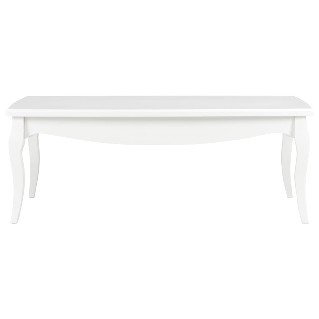 Coffee Table White - Solid Pine Wood | 110x60x40 cm