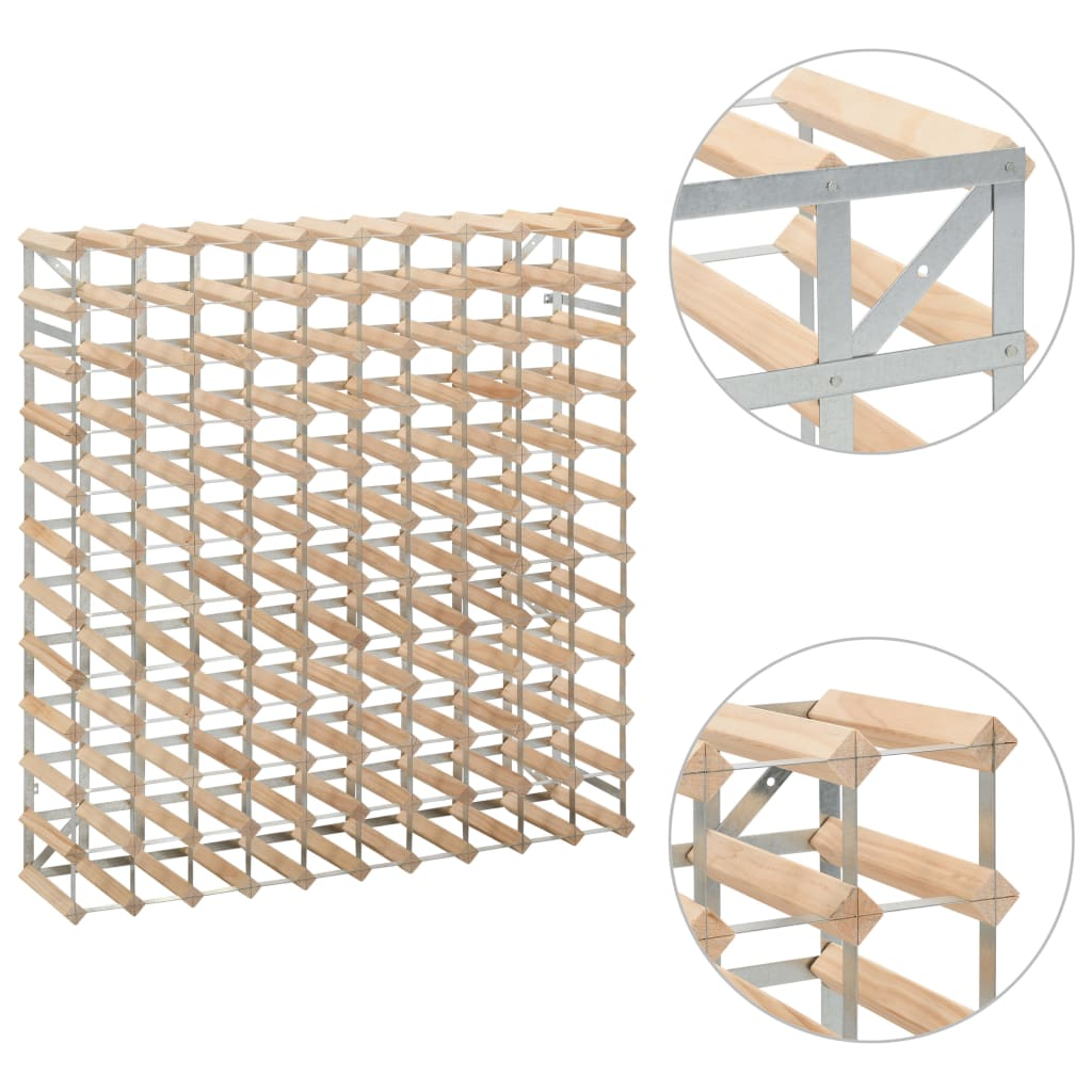 Wine Rack for 120 Bottles - Solid Pinewood - High-End Appeal