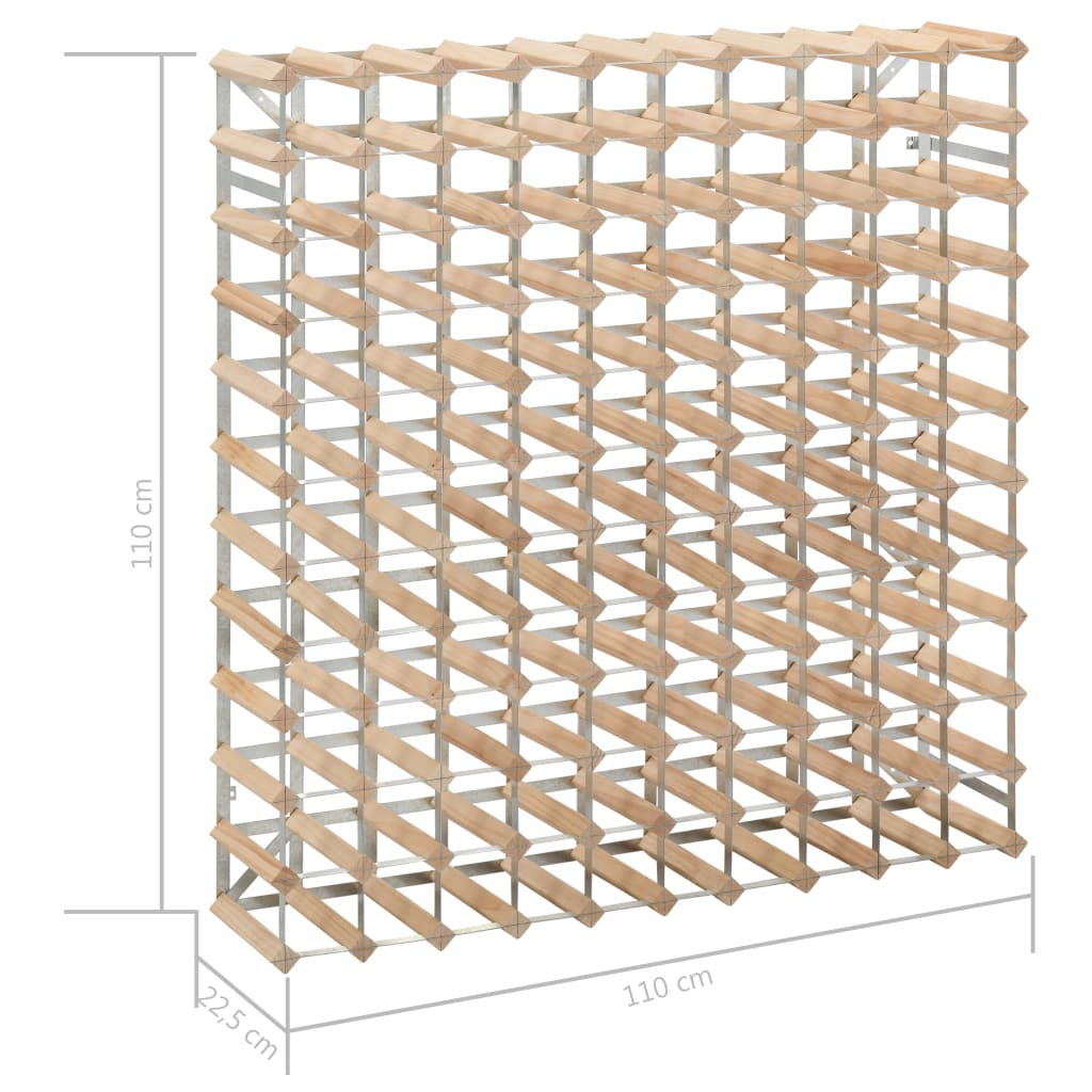 Wine Rack for 120 Bottles - Solid Pinewood - High-End Appeal