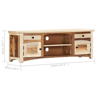 TV Cabinet 120x30x40 cm | Solid Reclaimed Wood