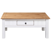 Coffee Table White | Solid Pine Wood Panama Range