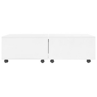 Coffee Table High Gloss White 120x60x35 cm - Elegant Design, Ample Space, Extendable