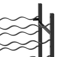 Wine Rack for 48 Bottles - Black Metal | Durable & Stylish