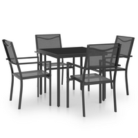 5 Piece Outdoor Dining Set Steel - Stylish and Durable