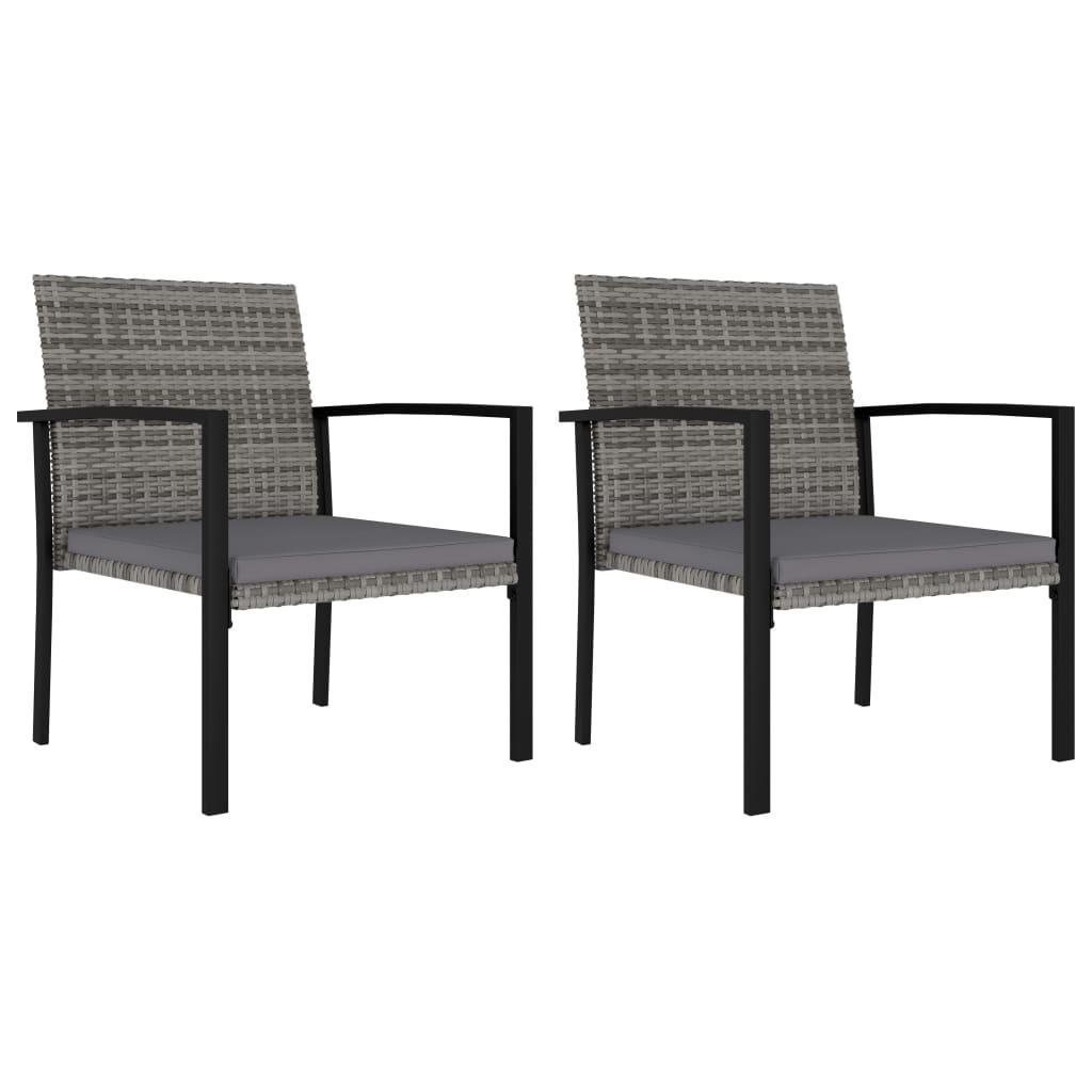 3 Piece Outdoor Dining Set Poly Rattan Grey - Stylish and Durable Furniture for Your Garden or Patio