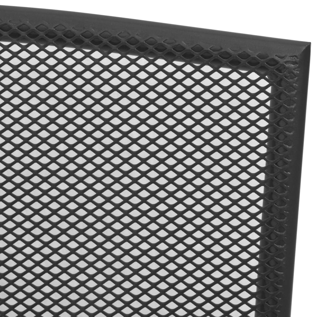 Outdoor Chairs 4 pcs Mesh Design Anthracite Steel - Stylish and Durable