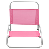 Folding Beach Chairs 2 pcs Pink Fabric - Relax in Style