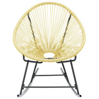 Outdoor Acapulco Chair Poly Rattan Beige - Modern Design, Water Resistant, Durable