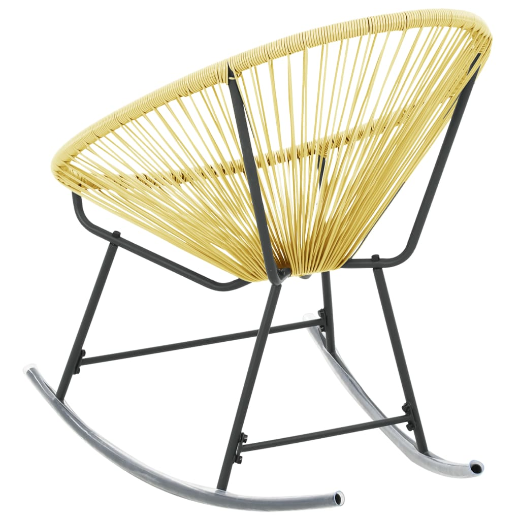 Outdoor Acapulco Chair Poly Rattan Beige - Modern Design, Water Resistant, Durable