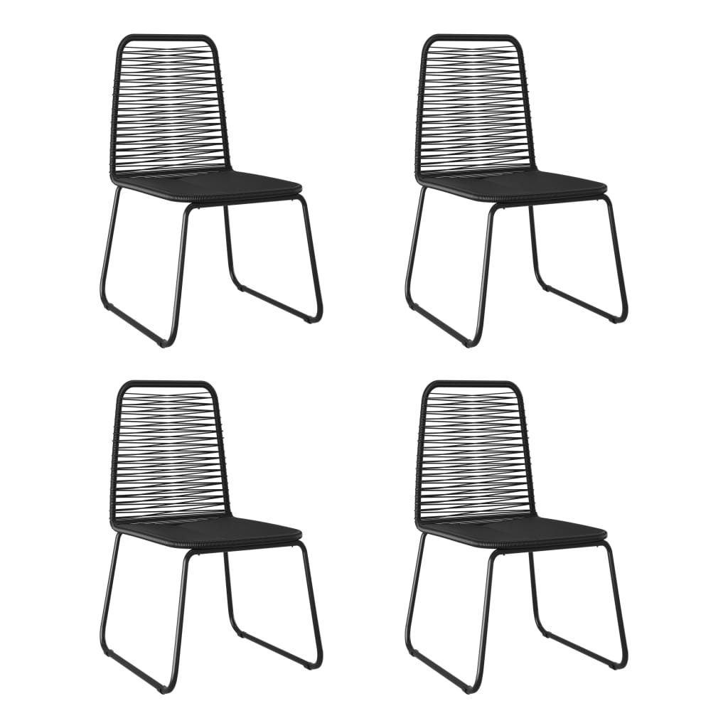 Outdoor Chairs 4 pcs Poly Rattan Black - Comfortable and Stylish