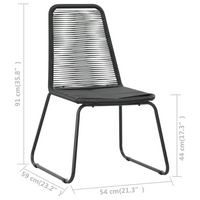 Outdoor Chairs 4 pcs Poly Rattan Black - Comfortable and Stylish