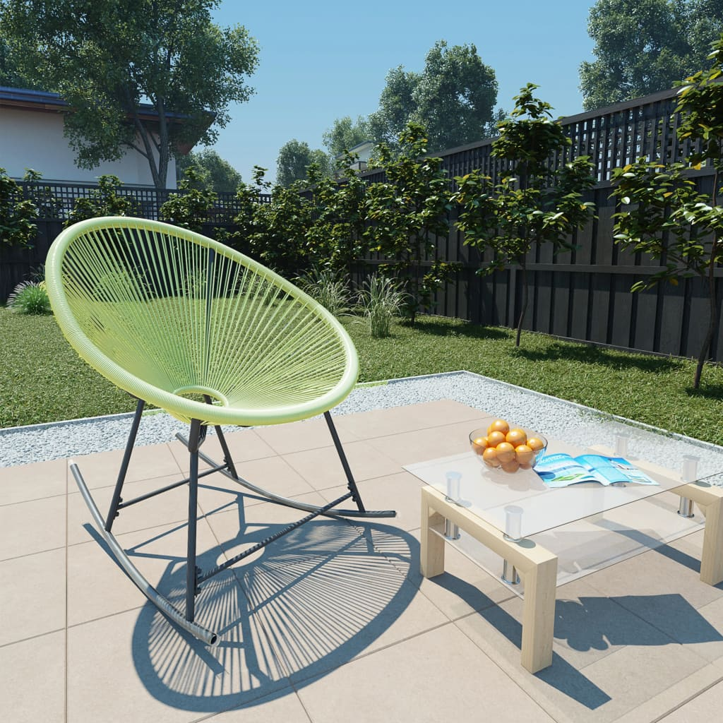 Outdoor Acapulco Chair Poly Rattan Green - Stylish and Comfortable