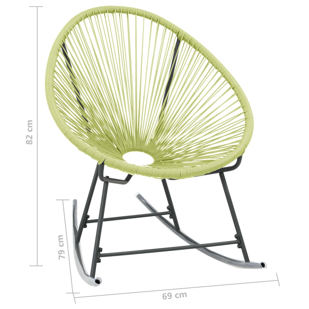 Outdoor Acapulco Chair Poly Rattan Green - Stylish and Comfortable