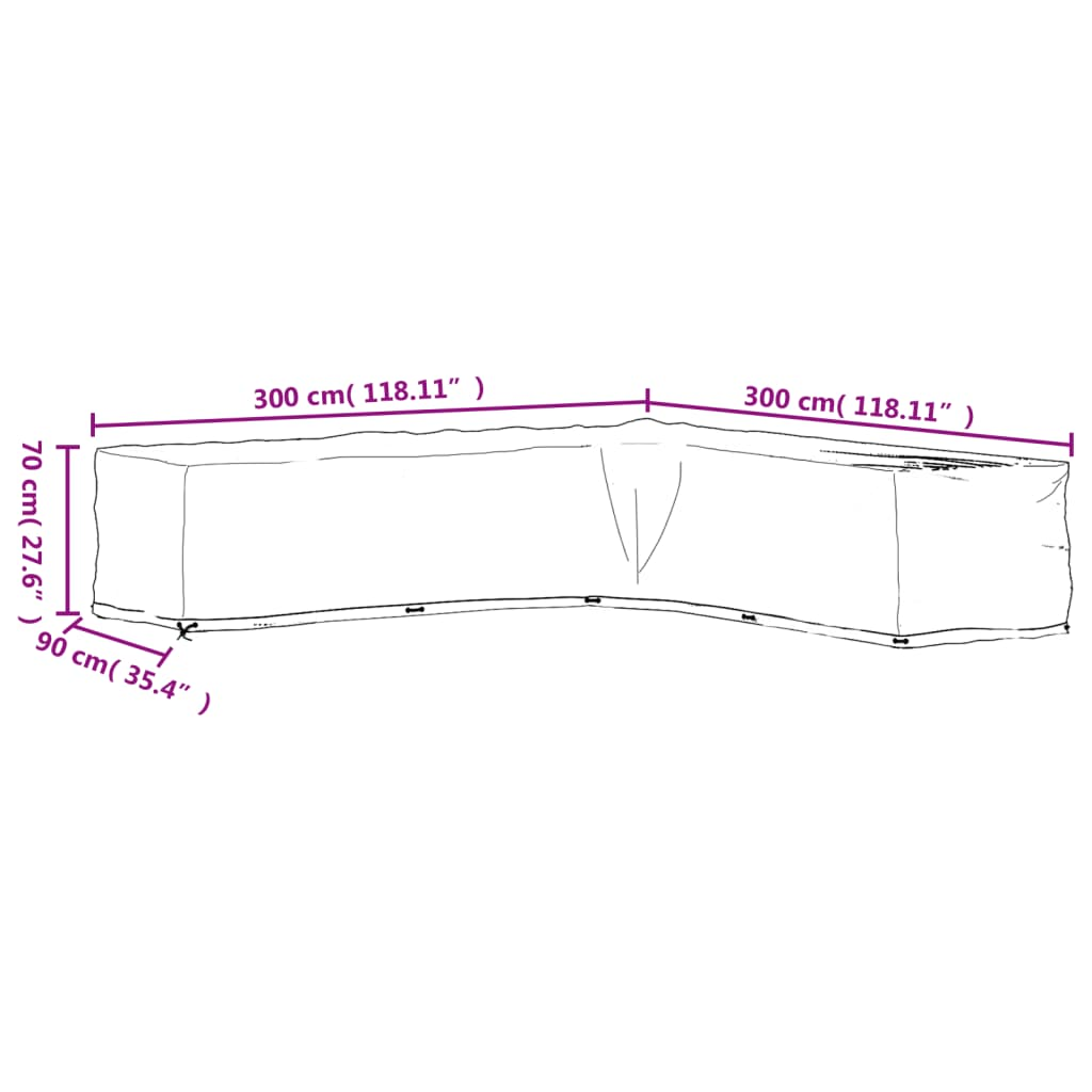 vidaXL L-Shaped Garden Furniture Covers - Protect Your Outdoor Sets with Style