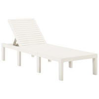 Sun Lounger Plastic White - Comfortable Outdoor Living