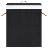 vidaXL Bamboo Laundry Basket Black 83 L - Stylish and Functional