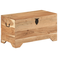 Storage Chest Solid Acacia Wood - Retro Style, Ample Storage Space, Multi-functional