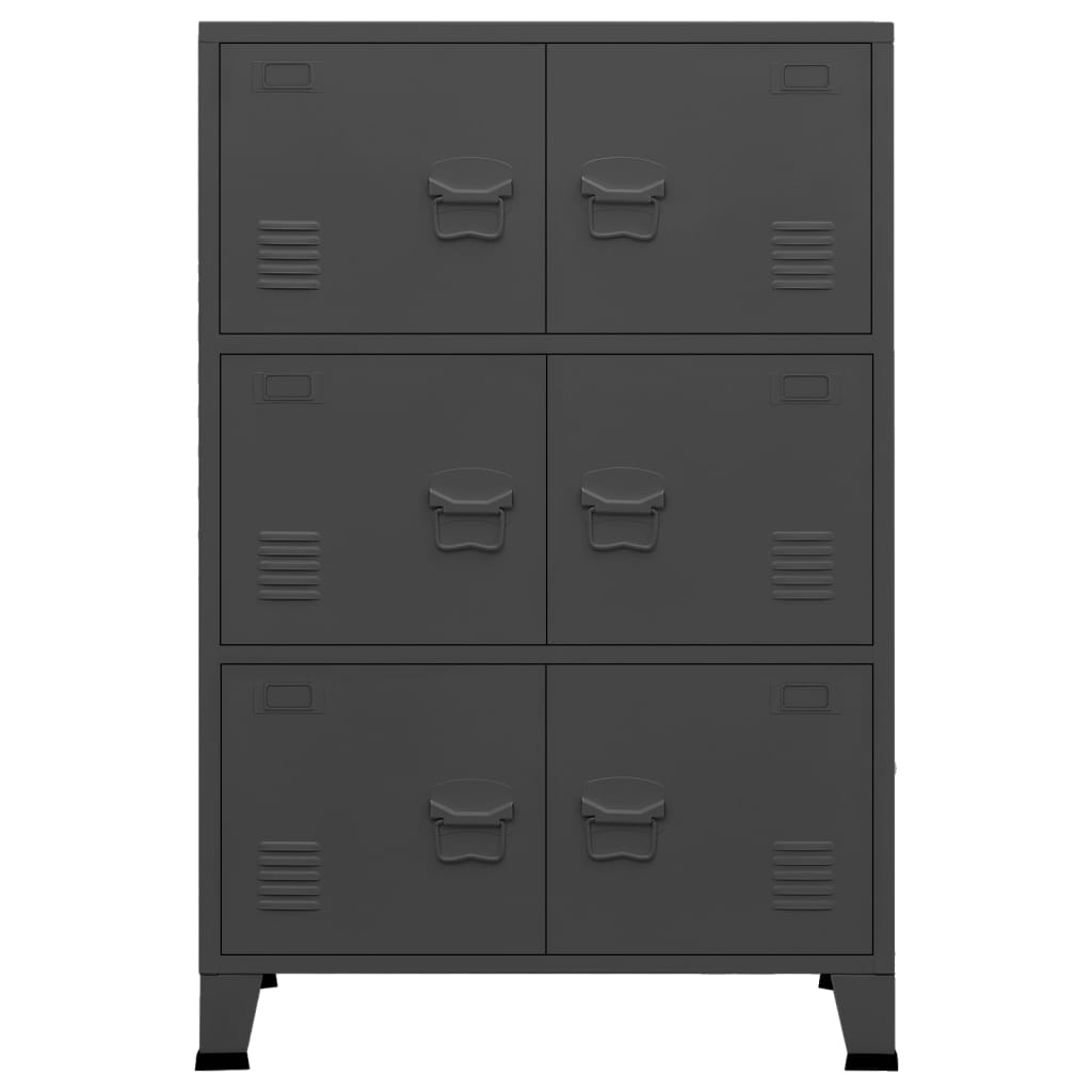 Industrial Storage Chest Anthracite 75x40x115 cm Metal - Organize and Declutter Your Space