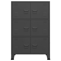 Industrial Storage Chest Anthracite 75x40x115 cm Metal - Organize and Declutter Your Space