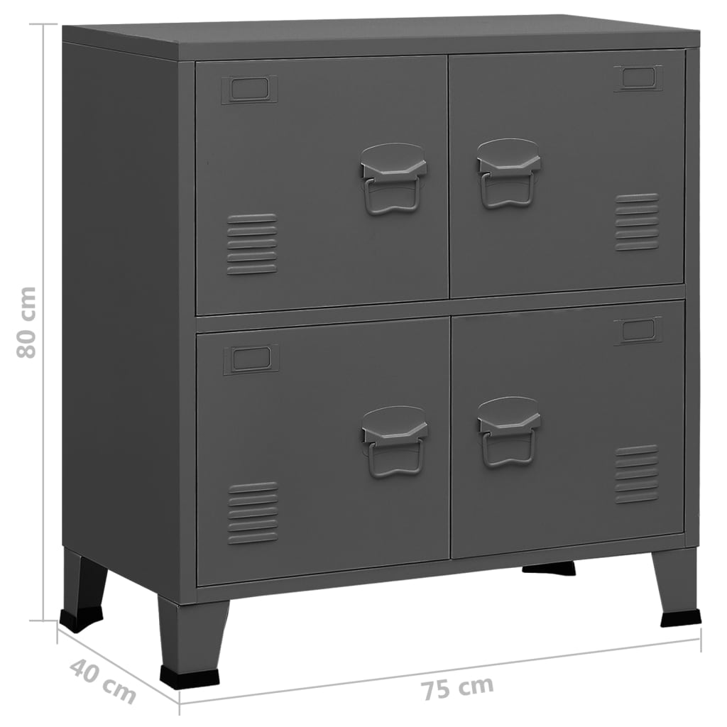 Industrial Storage Chest Anthracite 75x40x80 cm Steel - Neatly Organize Your Space