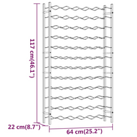 Wine Rack for 72 Bottles White Metal - Modern Design, High Quality