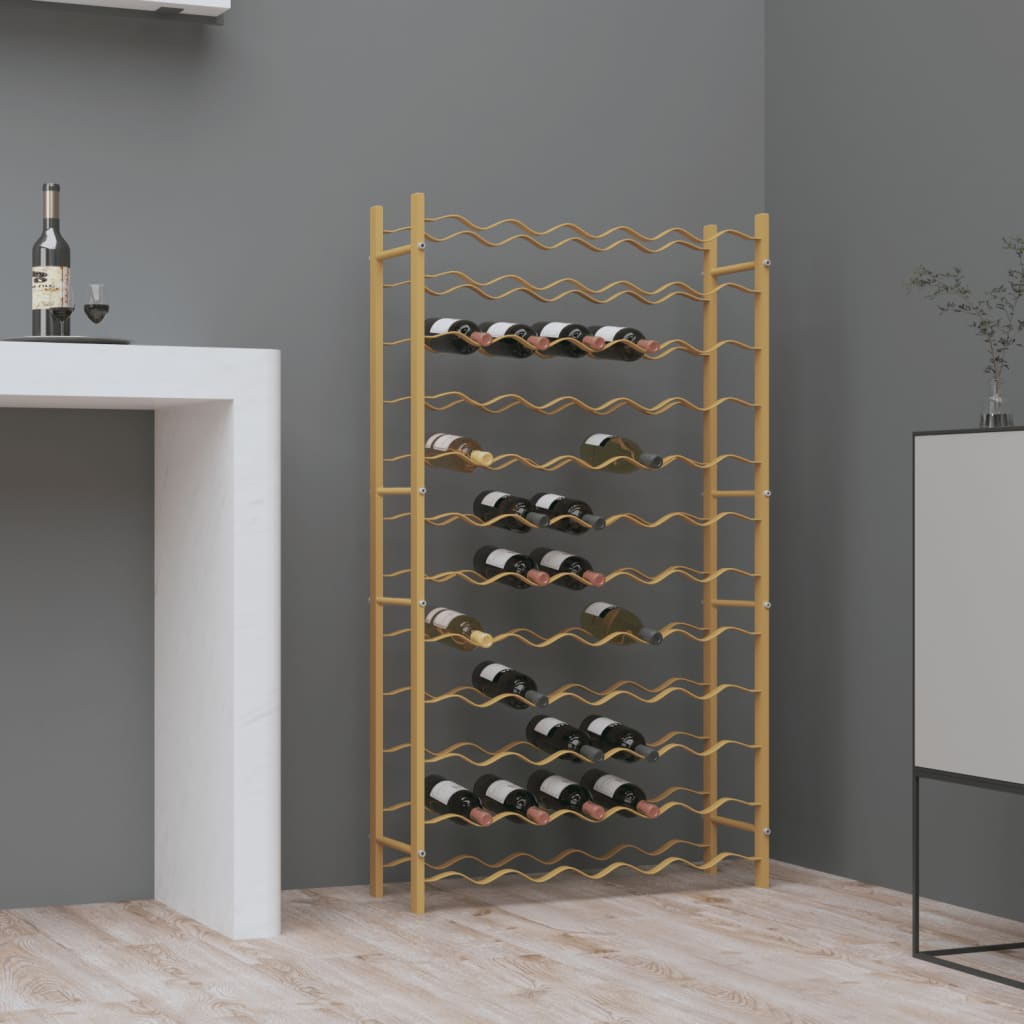 Wine Rack for 72 Bottles | Gold Metal Wine Shelf