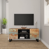 TV Cabinet 105x33x46cm Solid Wood Reclaimed - Industrial Style Furniture