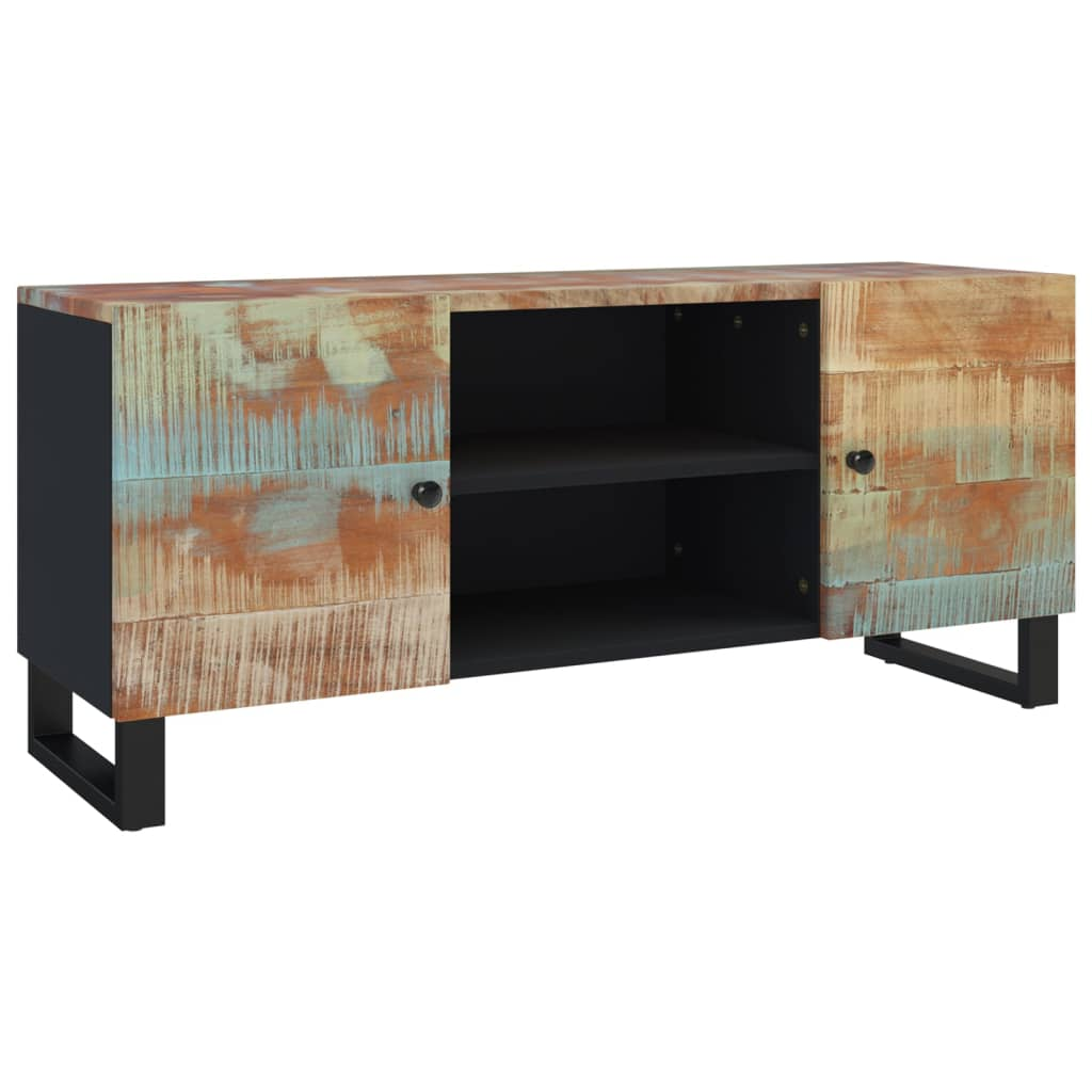 TV Cabinet 105x33x46cm Solid Wood Reclaimed - Industrial Style Furniture