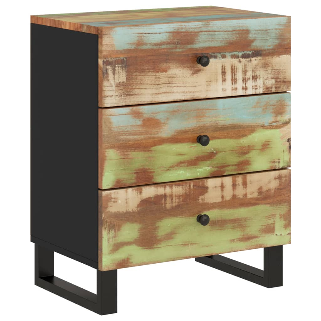 Bedside Cabinet 50x33x62cm - Industrial Style Solid Wood