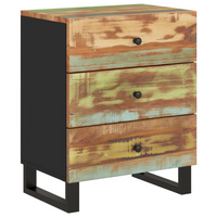 Bedside Cabinet 50x33x62cm - Industrial Style Solid Wood