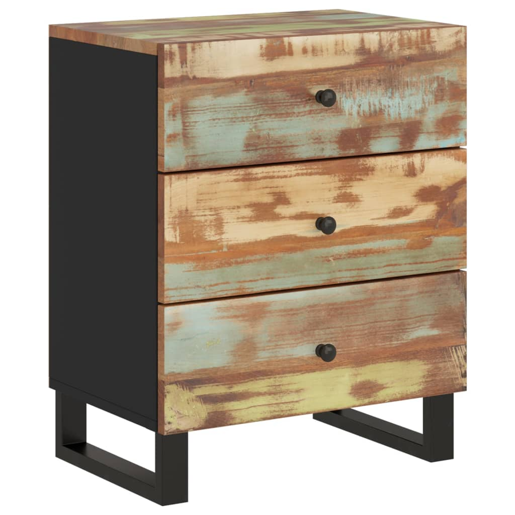 Bedside Cabinet 50x33x62cm - Industrial Style Solid Wood