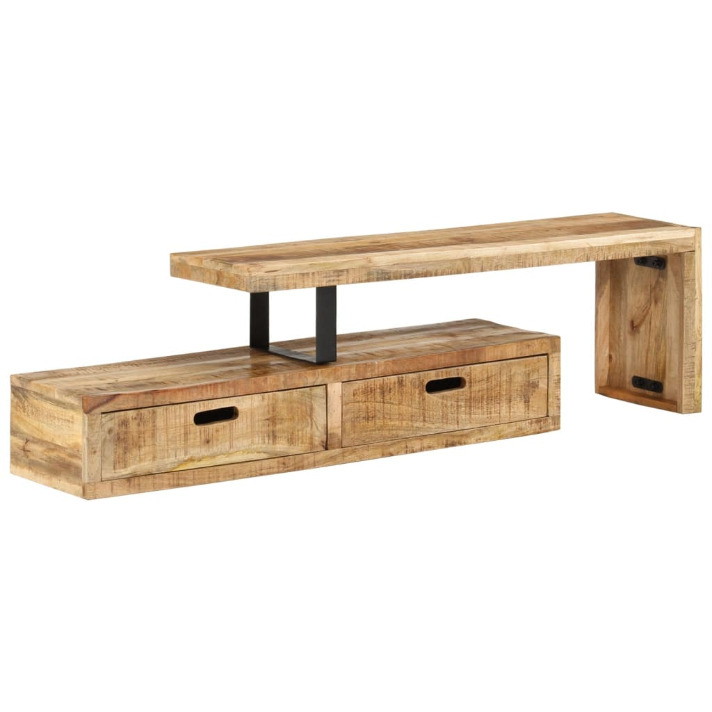 TV Stand Solid Wood Mango - Antique-Style Design, Spacious Storage, Displaying Function