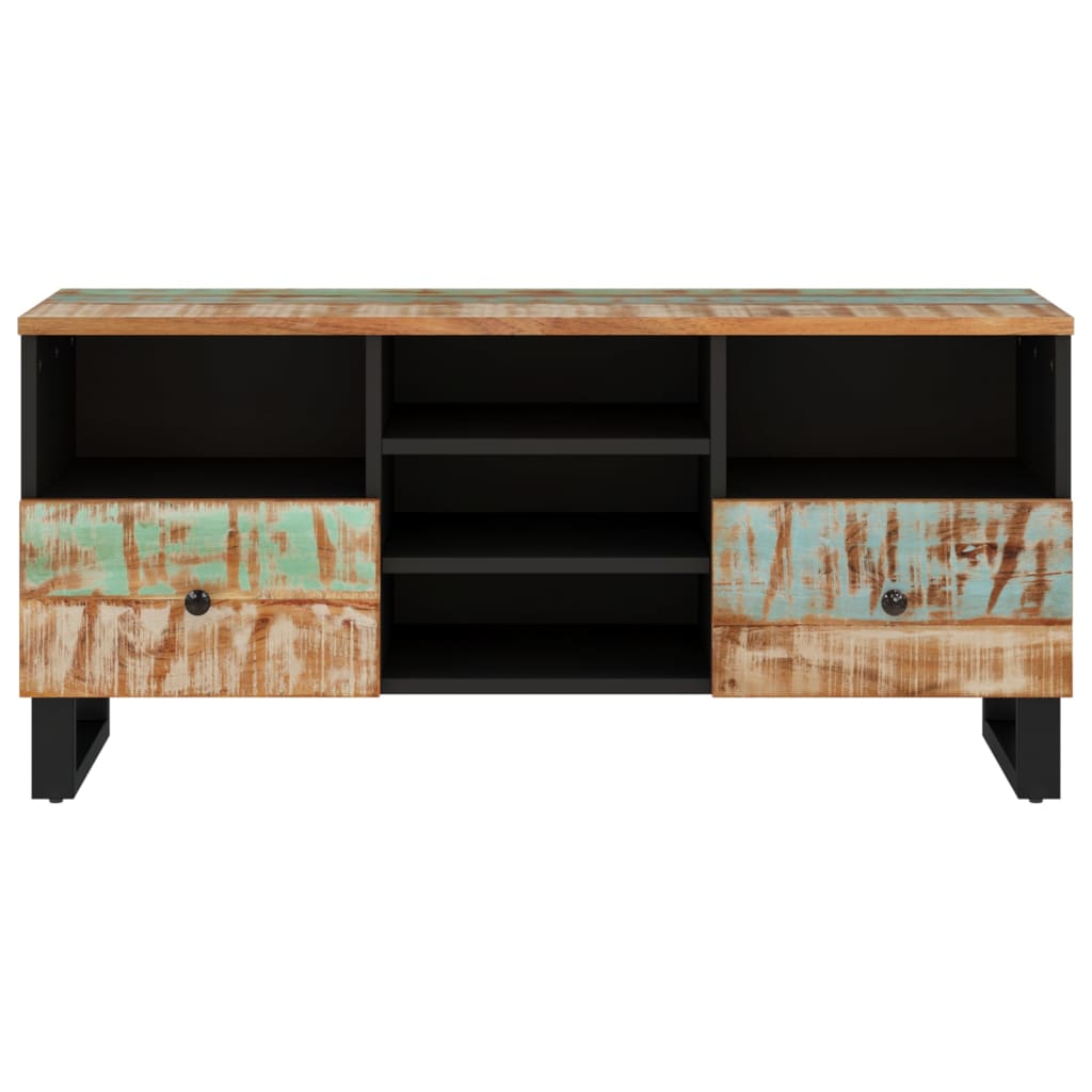 TV Cabinet 100x33x46 cm - Solid Wood Reclaimed and Engineered Wood