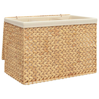 vidaXL Laundry Basket with 3 Sections - Water Hyacinth | Ample Space, Rustic Charm, Durable Material